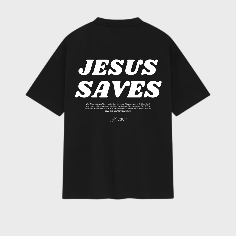 Camiseta Jesus Saves Preto