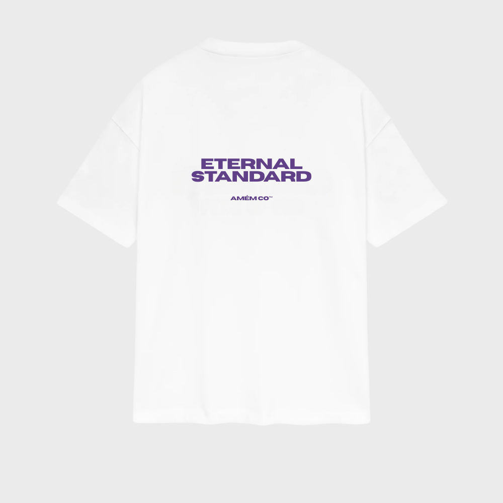 Camiseta Eternal Branco e Roxo