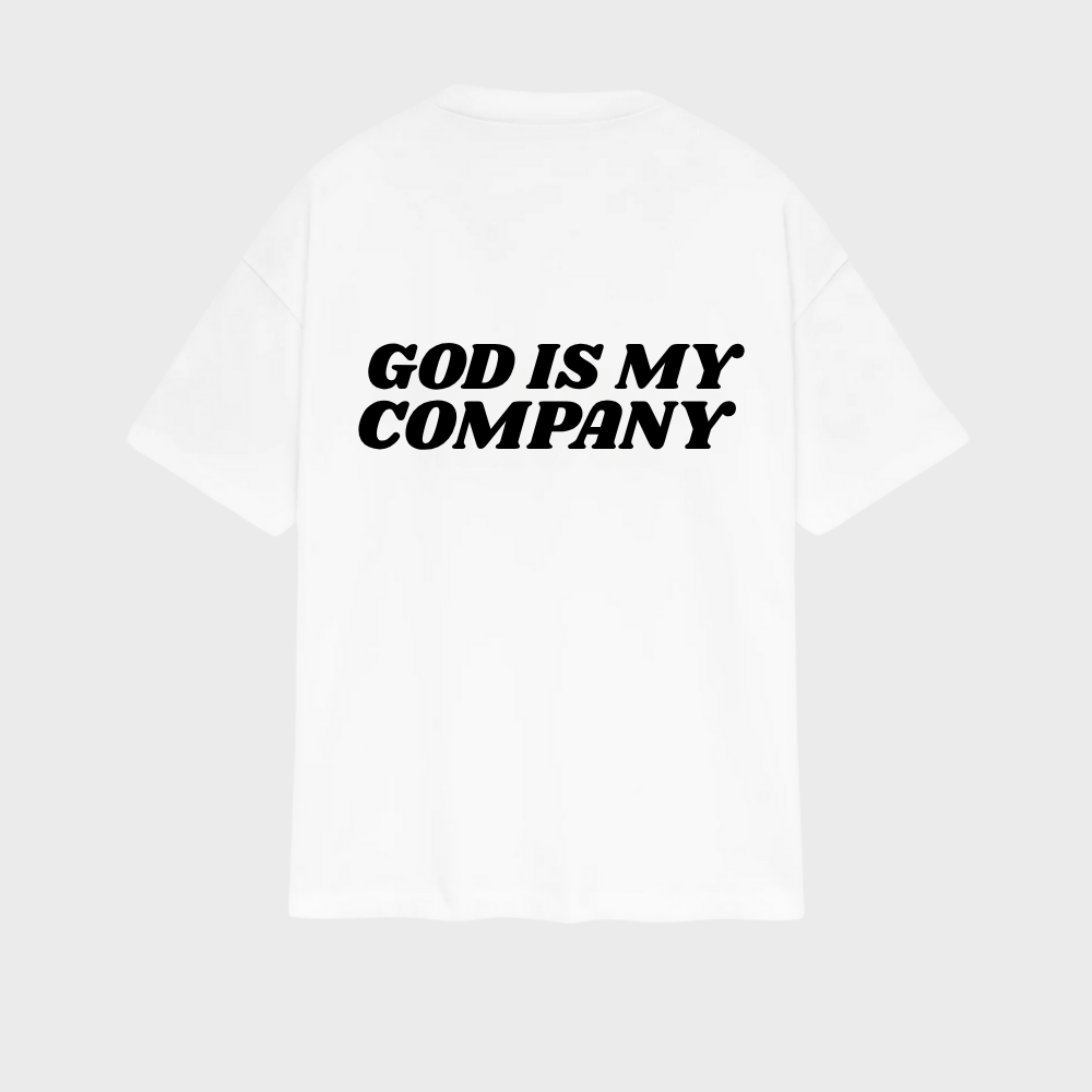 Camiseta God Is My Company Branco