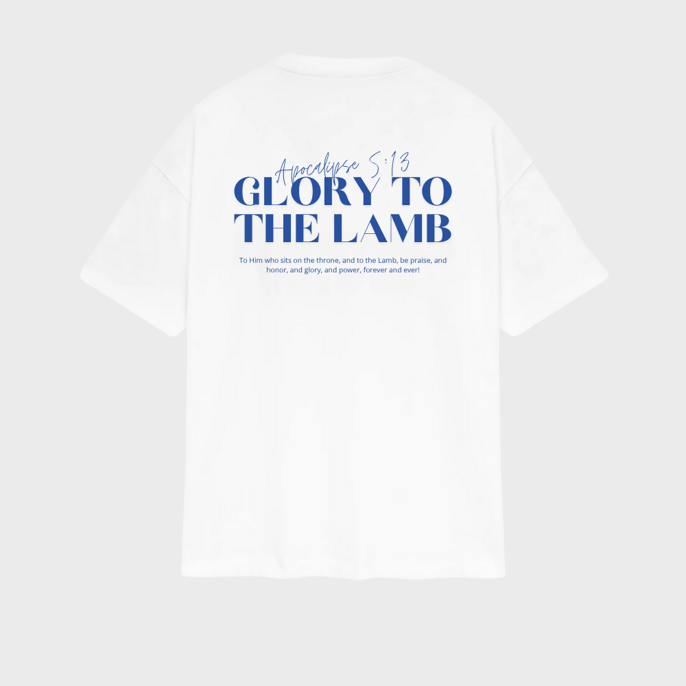 Camiseta Glory To The Lamb Branco